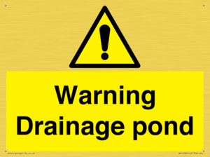 Warning Drainage pond